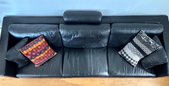 Image 1 of Touché-Sofa aus schwarzem Leder