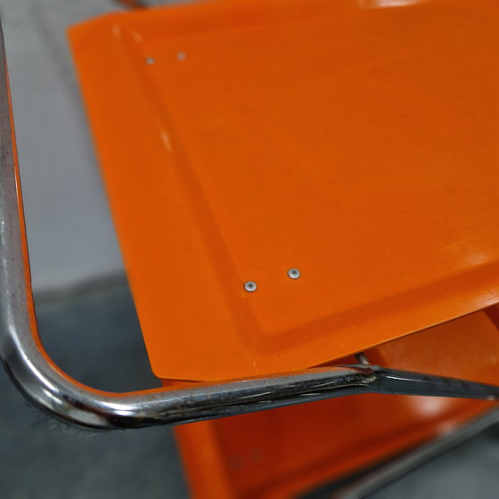 Image 1 of Carrello da tè arancione vintage Barcart degli anni '70