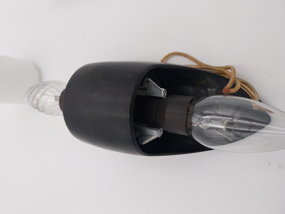 Image 1 of 1 x Lampada da parete Bo-niko in bachelite e vetro opalino anni '50