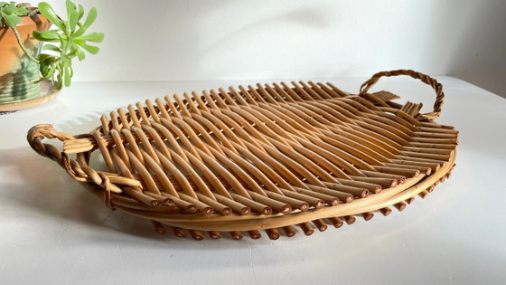 Vintage rattan serving tray – Table accessories (photo 19 of 21)