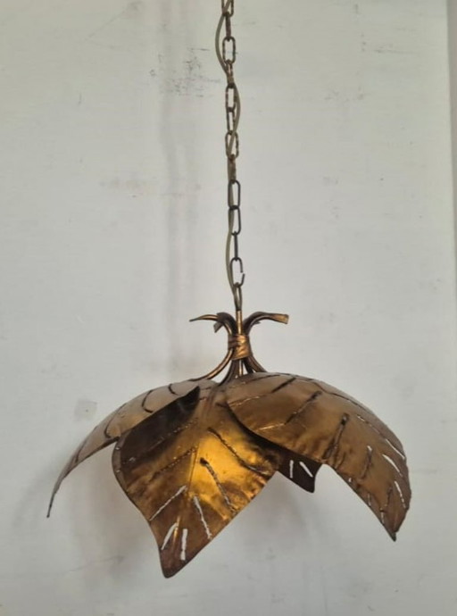 Copper pendant lamp by Maison Janssen
