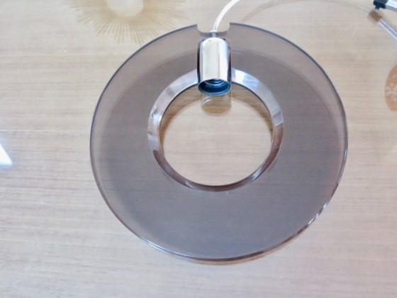 Image 1 of Suspension en plexigas, lucite, de couleur mauve, années 70 80
