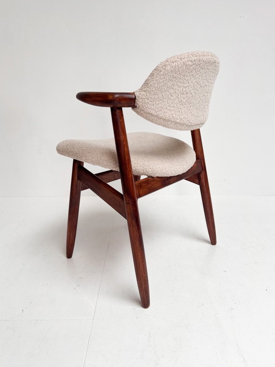 Image 1 of Newly upholstered cowhorn chair, 1970s
