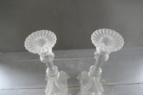 Image 1 of Set di candelieri Art Déco Val Saint Lambert "Griffon"