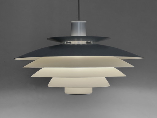 Grande suspension multicouche de Light Form-Light, Danemark, années 1970