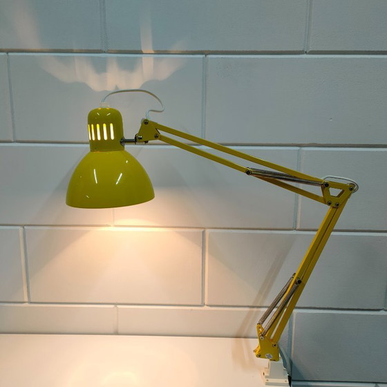 Lampada a Forbice Gialla Retrò Degli Anni '90, Ikea, Lampade da scrivania, Metallo, Plastica, Giallo, Retro (foto 6 di 12)