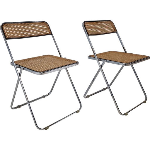 Pair of vintage folding chairs "Elios" by Colle d'Elsa, Italy 1980