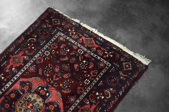 Image 1 of Vintage handgeweven oosters Hamadan vloerkleed uit het Midden-Oosten, jaren 1960
