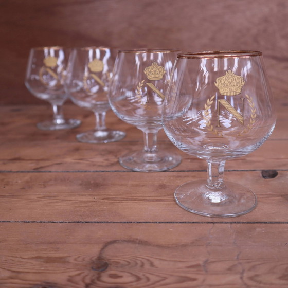 4 grandi bicchieri da Cognac antichi NAPOLEON – Bicchieri e caraffe, Crystal, Glass, Vintage (photo 4 of 7)