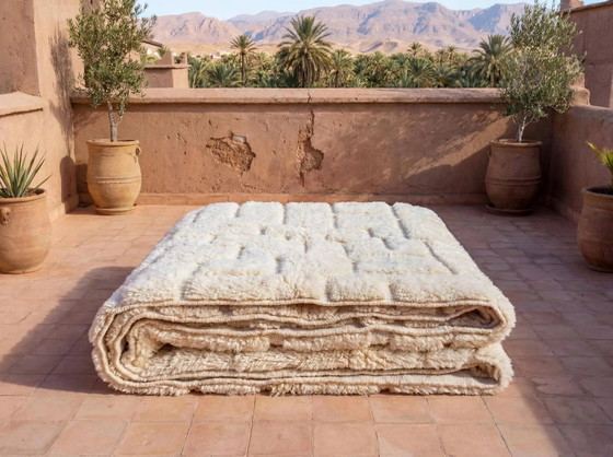 Tappeto marocchino in lana tessuto a mano, 250x150 cm, stile tradizionale. – Tappeti, Wool (photo 9 of 10)