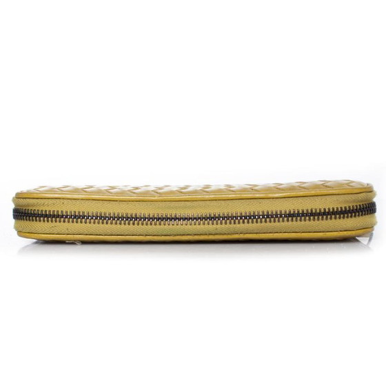 Image 1 of Bottega Veneta, Lime green intrecciato nappa zip wallet