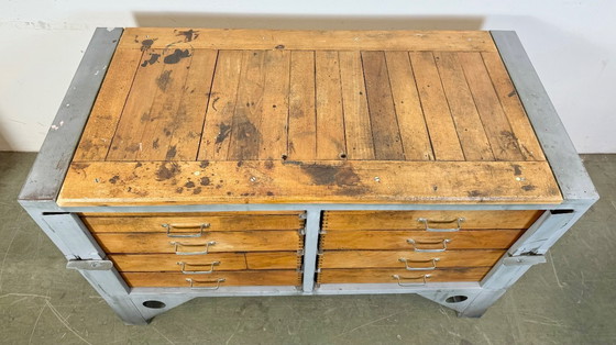 Image 1 of Cassettiera industriale grigia vintage, anni '60