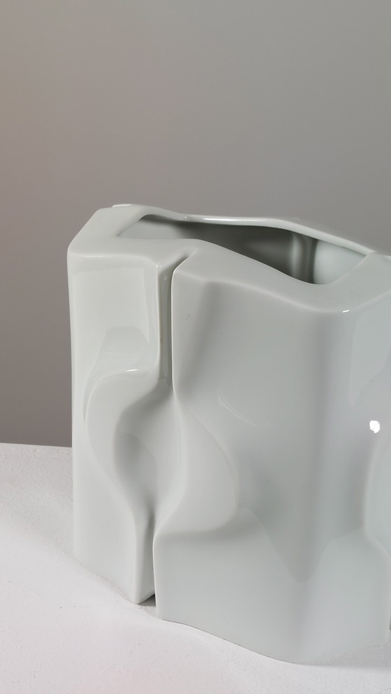 Image 1 of Vintage Fürstenberg Klaus Henning organische Space Age porseleinen vaas, jaren 70