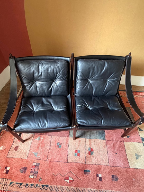 Skandinavisches Safari-Sitzsofa aus Leder, 2-Sitzer – 2 Sitzer Sofas, Leather, Scandinavian (photo 8 of 12)