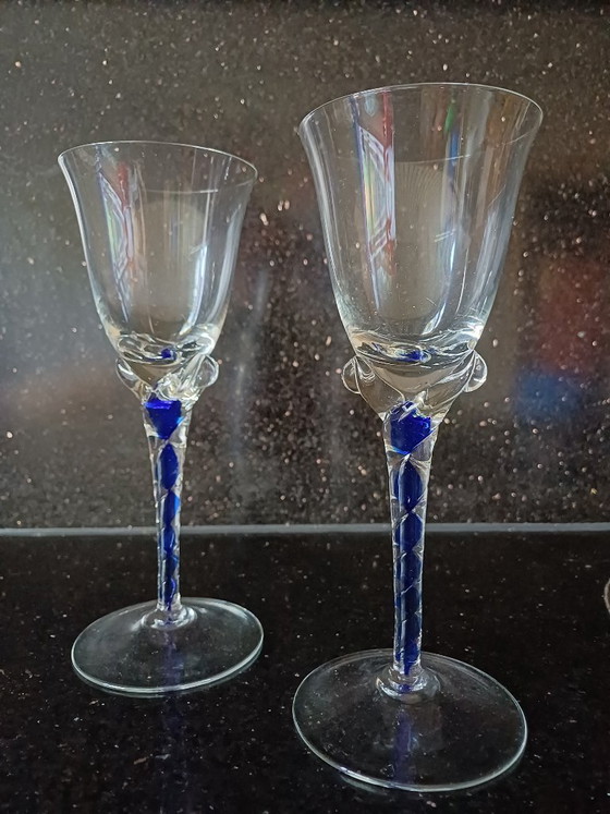 Image 1 of Boheems crystal wijnglazen 
