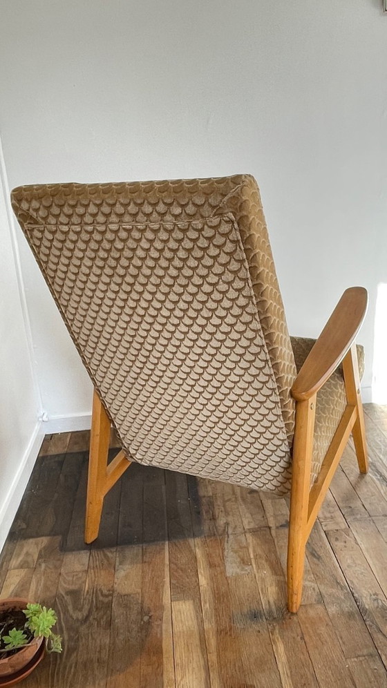 Image 1 of Paire FAUTEUILS MANUCERE Pieds Compas VINTAGE