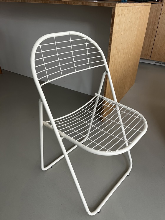 Image 1 of Silla de alambre Niels Gammelgaard blanca