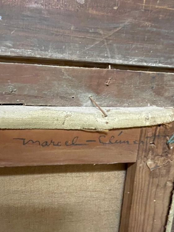 Image 1 of Painting signed Amédée Julien Marcel-Clément (1873-1950) "In the rocks of Belle-Ile"