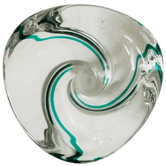 Image 1 of Bol en verre vintage du milieu du siècle Max Verboeket Maastricht Kristalunie années 1950