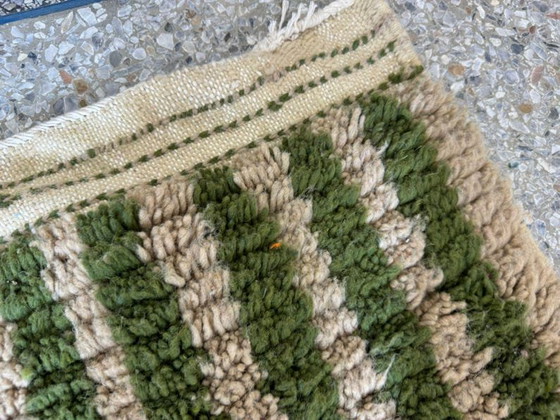 Tapis En Laine Pure Fait Main Artisanale Vert Taille 150/250 Cm – Aime Té, Wool (photo 6 of 8)