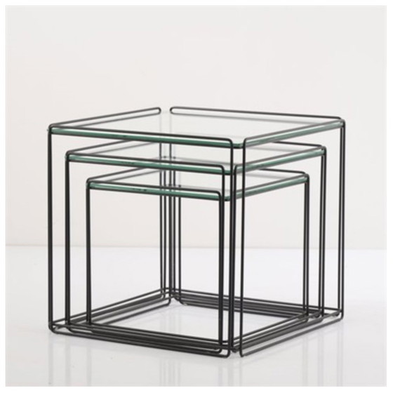 Image 1 of Tables d'appoint Cube Design Isocele (3) - Design Max Sauze - années 1970