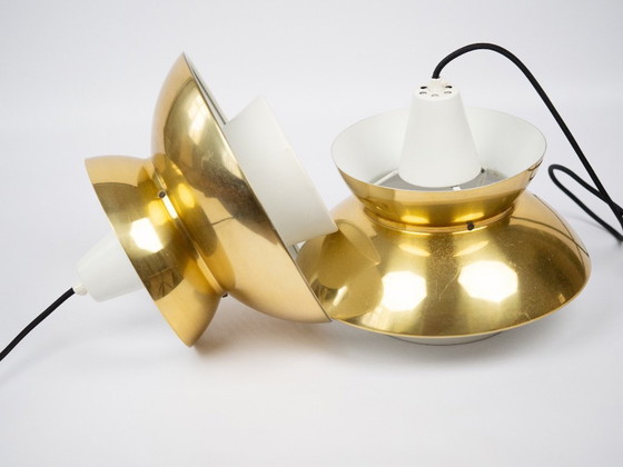 Image 1 of Paire de suspensions vintage danoises Doo Wop par Henning Klok, Louis Poulsen, années 1950