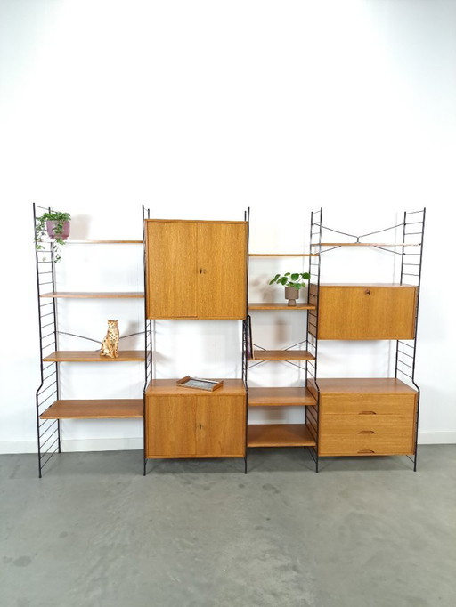 Design WHB teak modular LP wall system freestanding