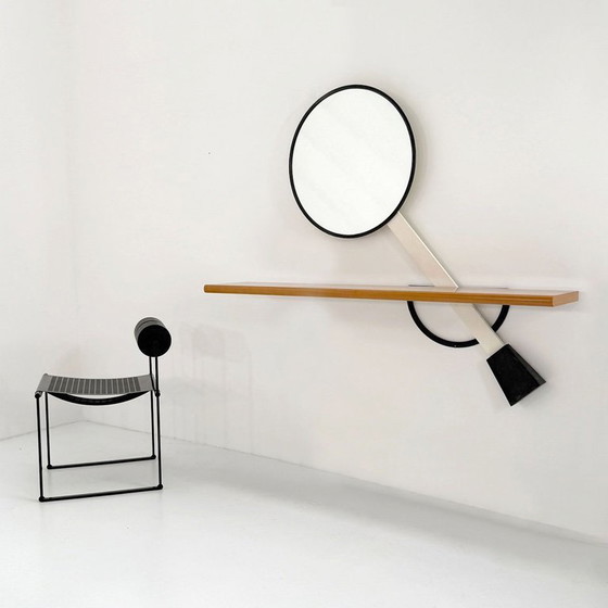 Image 1 of Solemio Console / Wall Table with Mirror by Giotto Stoppino for Acerbis, 1980s
