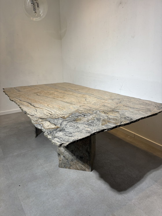 Image 1 of Vintage Quartzite Marble Dining Table