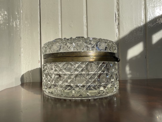 Image 1 of Portagioie o scatola portagioie in cristallo Baccarat, bijoux 1900-1930
