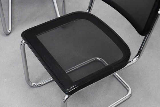 1/20 Marcel Breuer Thonet S32 N Cantilever Chair Mesh Chrome – Chairs and lounge chairs, Plastic, Wood (photo 12 of 12)