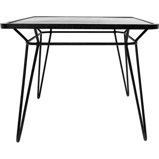 Vintage Square table in wrought iron by Ico parisi