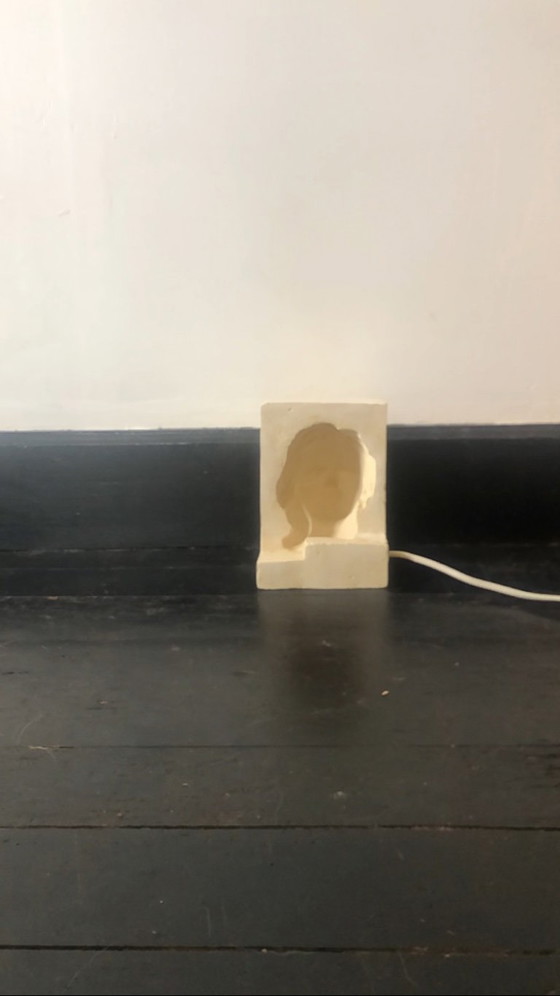 Brutalist Kinetic Art Table Lamp – Stone (photo 17 of 20)