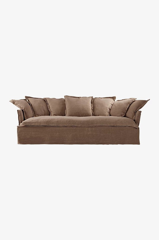 Jotex Leinen-3-Sitzer-Sofa, neu, optional mit Fußhocker – 3-5 Sitzer Sofas, Textile (photo 4 of 9)