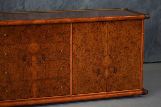Image 1 of Buffet italien vintage en loupe d'orme, par Alberto Smania pour Studio Smania Interni, Italie, années 1960