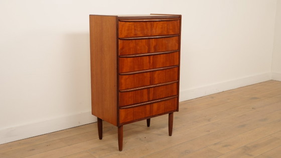 Cassettiera danese vintage | Teak | 6 cassetti | 105 cm – Cassettiere, Wood (photo 3 of 9)