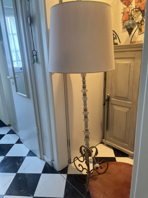 Lampada da terra vintage o antica – vloerlampen, Glass, Metal