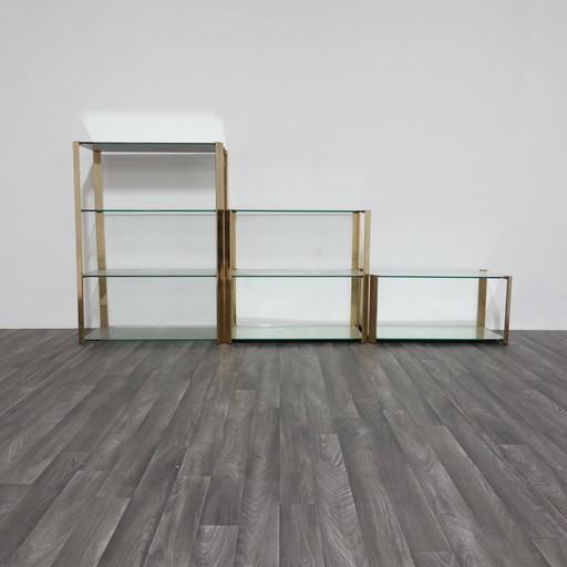 Gallotti & Radice Tris Di Vetrinette Mensole Hollywood Regency Design 1970’s