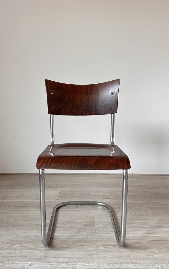 Image 1 of 4x Mart Stam Bauhaus-Stühle