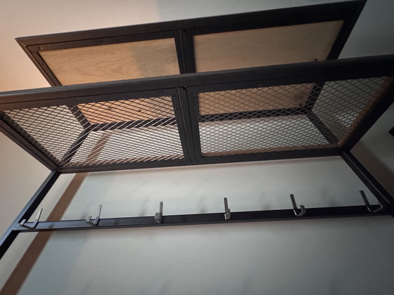 Image 1 of Custom-made oak/steel coat rack