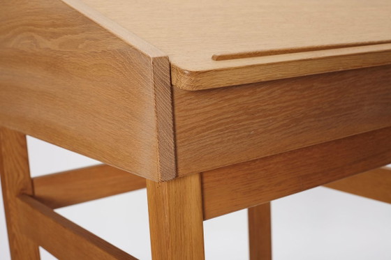 Sekretär aus Eichenholz, Dänemark, 1960er Jahre. – Schreibtisch, Wood, Brass (photo 11 of 16)