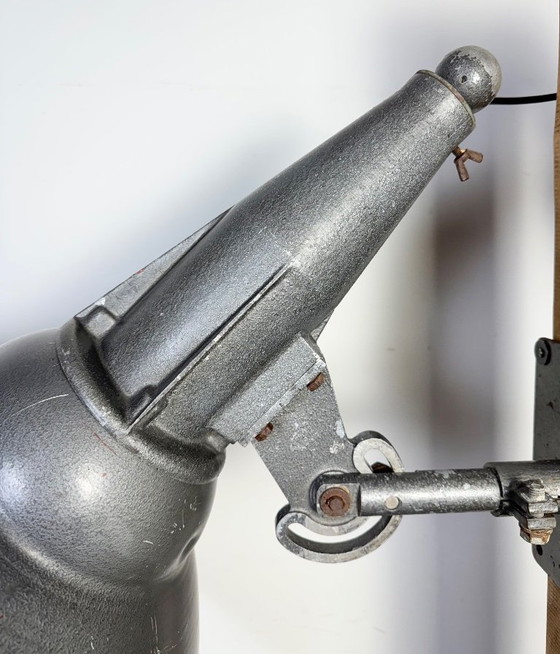 Image 1 of Large Vintage Industrial Aluminium Factory Wall Spotlight, 1970s