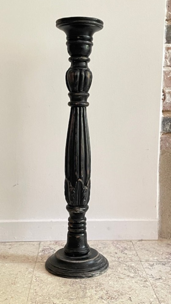 Kandelaar/kaarsenhouder 65 cm massief eikenhout – Kandelaars en kaarsen, Wood (photo 16 of 29)