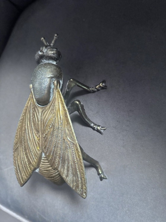 Vintage ashtray in the shape of a fly – Decorative Objects, Brass, Copper (photo 3 of 10)