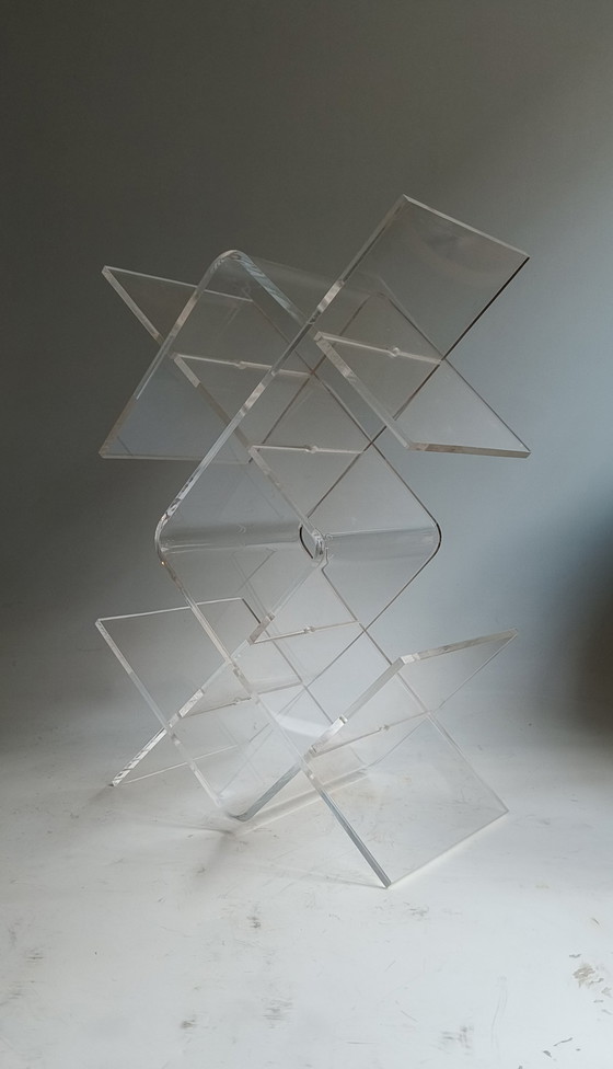 Image 1 of Porte-bouteilles en plexiglas au design vintage