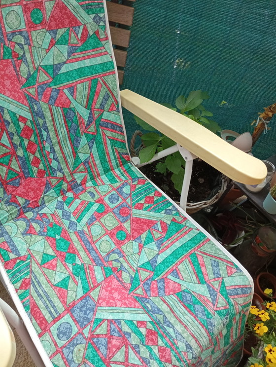 Image 1 of Italian camping chair, deck chair, foldable, like new