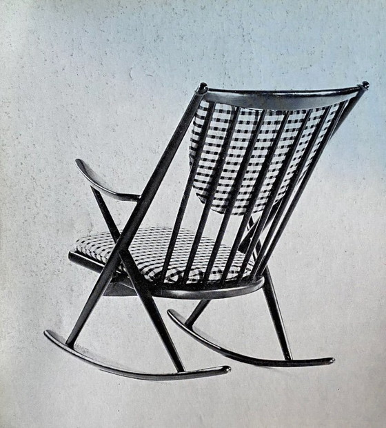Image 1 of Dänischer Teak-Schaukelstuhl Modell 182 von Frank Reenskaug für Bramin, 1950er Jahre