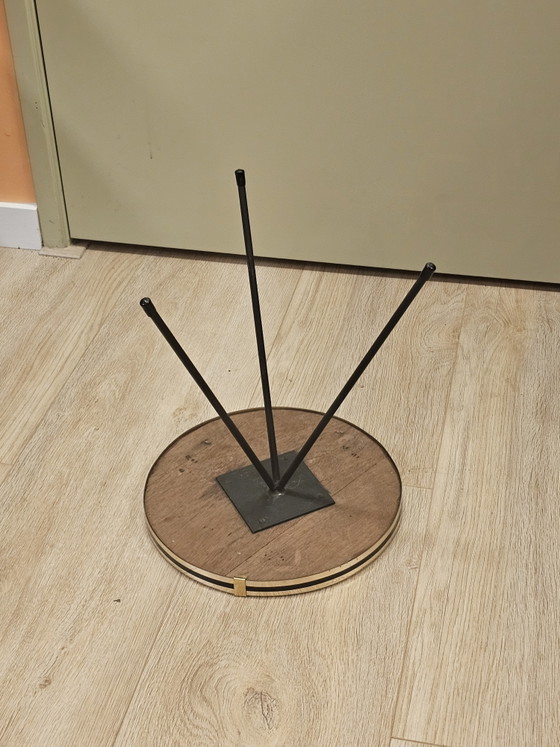 Vintage Glass Plant Table Small Table Side Table – Iron, Wood (photo 7 of 7)