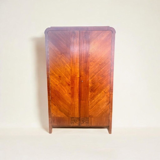 Art Deco wardrobe/ coat rack - made in Germany in the 1930s, elegant storage for long clothes, elegant closet for long clothes