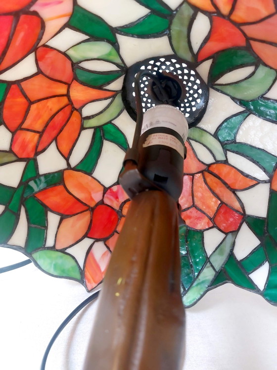 Vintage Tiffany Lamp 1970/1980 43 Height 30 Diameter 6.4 kg – Table lamps, Glass, Metal (photo 5 of 8)